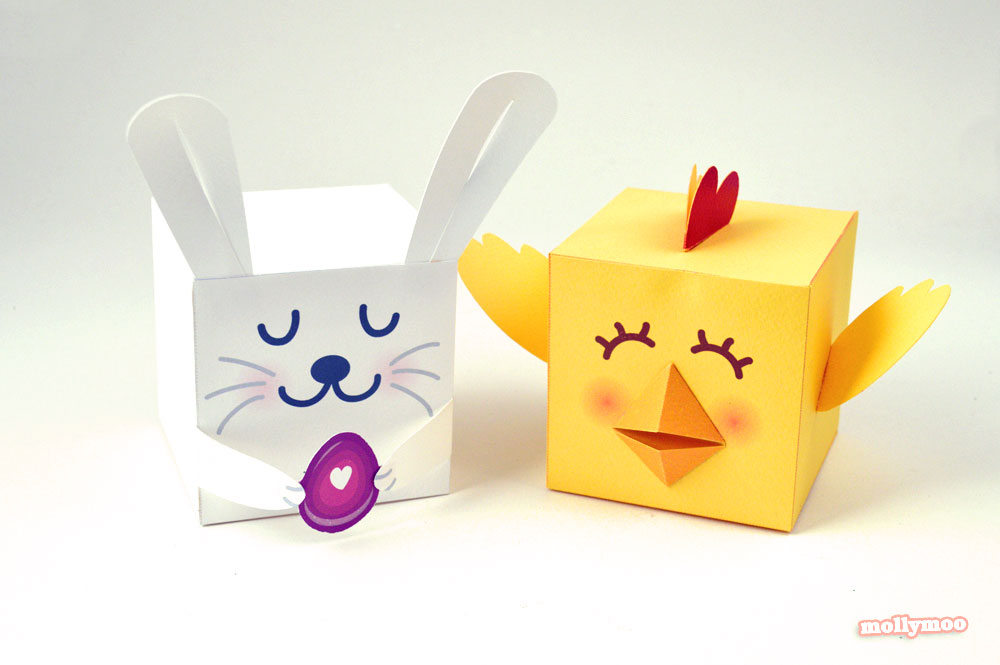 Mollymoocrafts Free Printables Easter Treat Boxes