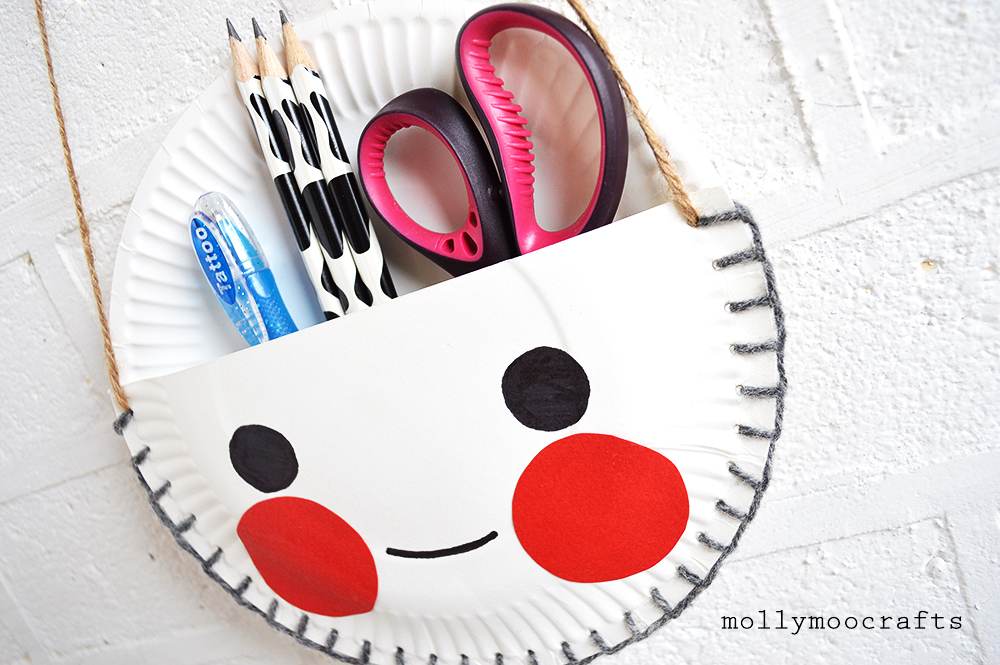 Mollymoocrafts Paper Plate Craft The Cutest Desk Tidy