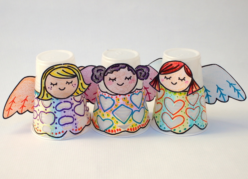paper cup angels